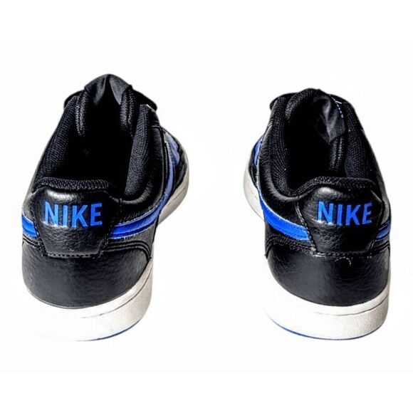 NIKE Court Vision Low "Black/Royal Blue' Sneakers Size 10 - Picture 5 of 9